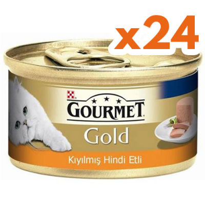 Gourmet Gold Kıyılmış Hindi Etli Kedi Konservesi 85 Gr - (24 Adet)