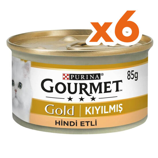 Gourmet Gold Kıyılmış Hindi Etli Kedi Konservesi 85 Gr x 6 Adet - 1