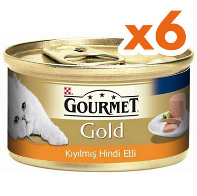 Gourmet Gold Kıyılmış Hindi Etli Kedi Konservesi 85 Gr x 6 Adet