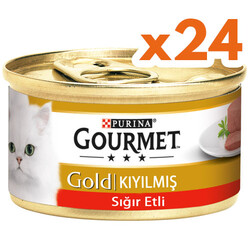Gourmet - Gourmet Gold Kıyılmış Sığır Etli Kedi Maması 85 Gr - (24 Adet)