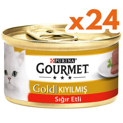 Gourmet Gold Kıyılmış Sığır Etli Kedi Maması 85 Gr - (24 Adet)