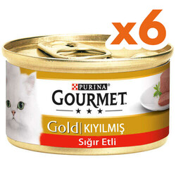 Gourmet - Gourmet Gold Kıyılmış Sığır Etli Kedi Maması 85 Gr x 6 Adet