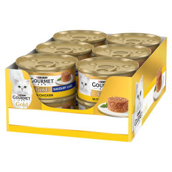 Gourmet Gold Kıyılmış Tavuklu Konserve Kedi Maması 85 Gr - (24 Adet) - Gourmet