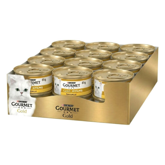 Gourmet Gold Kıyılmış Tavuklu Konserve Kedi Maması 85 Gr x 24 Adet - 1