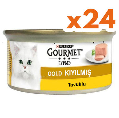 Gourmet Gold Kıyılmış Tavuklu Konserve Kedi Maması 85 Gr - (24 Adet)