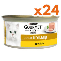 Gourmet - Gourmet Gold Kıyılmış Tavuklu Konserve Kedi Maması 85 Gr - (24 Adet)