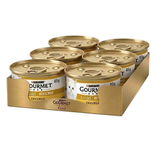 Gourmet Gold Kıyılmış Tavuklu Konserve Kedi Maması 85 Gr x 6 Adet - 1