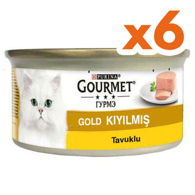Gourmet Gold Kıyılmış Tavuklu Konserve Kedi Maması 85 Gr x 6 Adet