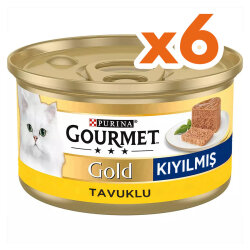 Gourmet Gold Kıyılmış Tavuklu Konserve Kedi Maması 85 Gr x 6 Adet - Gourmet