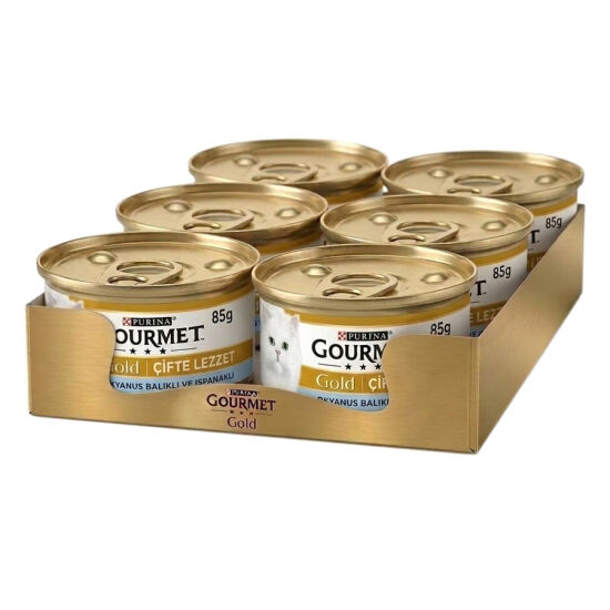 Gourmet Gold Okyanus Balıklı ve Sebzeli Kedi Maması 85 Gr x 6 Adet - 1