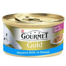 Gourmet - Gourmet Gold Okyanus Balıklı ve Sebzeli Kedi Maması 85 Gr