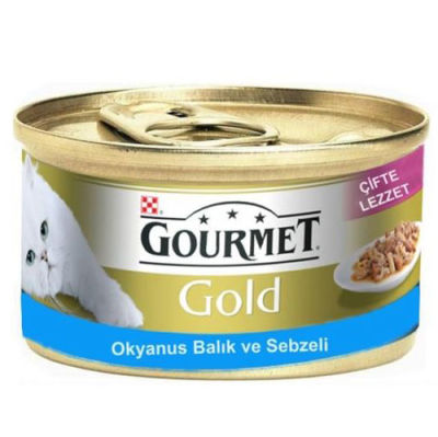Gourmet Gold Okyanus Balıklı ve Sebzeli Kedi Maması 85 Gr - 1