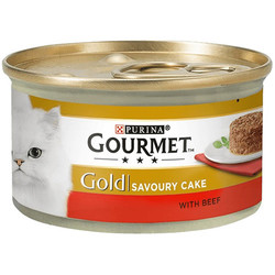 Gourmet Gold Savoury Cake Sığır Eti ve Domatesli Kedi Konservesi 85 Gr - Thumbnail