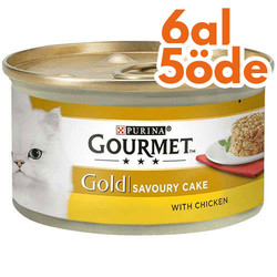 Gourmet - Gourmet Gold Savoury Cake Tavuk ve Havuçlu Kedi Konservesi 85 Gr - 6 Al 5 Öde