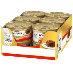 Gourmet Gold Soslu Sığır Etli Tavuklu Kedi Konservesi 85 Gr - (24 Adet) - Gourmet