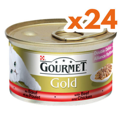 Gourmet Gold Soslu Sığır Etli Tavuklu Kedi Konservesi 85 Gr - (24 Adet)