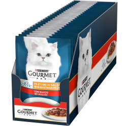 Gourmet Perle Izgara Sığır Etli Yaş Kedi Maması 85 Gr - 26 Adet - Gourmet