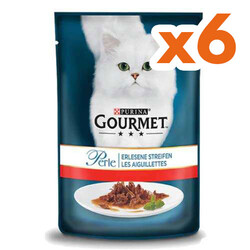 Gourmet - Gourmet Perle Izgara Sığır Etli Yaş Kedi Maması 85 Gr x 6 Adet