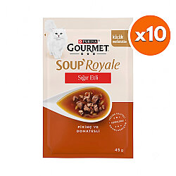 Gourmet Soup Royale Sığır Etli Kedi Çorbası 45 Gr x 10 Adet - Gourmet