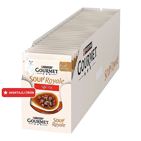 Gourmet Soup Royale Sığır Etli Kedi Çorbası 45 Gr x 30 Adet - 1