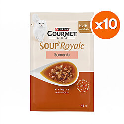 Gourmet Soup Royale Somonlu Kedi Çorbası 45 Gr x 10 Adet - Gourmet