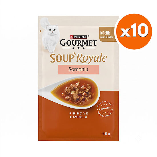 Gourmet Soup Royale Somonlu Kedi Çorbası 45 Gr x 10 Adet - 1
