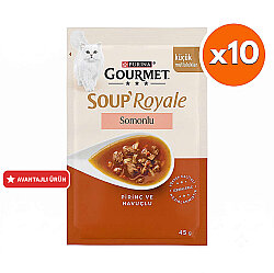 Gourmet Soup Royale Somonlu Kedi Çorbası 45 Gr x 10 Adet - Gourmet