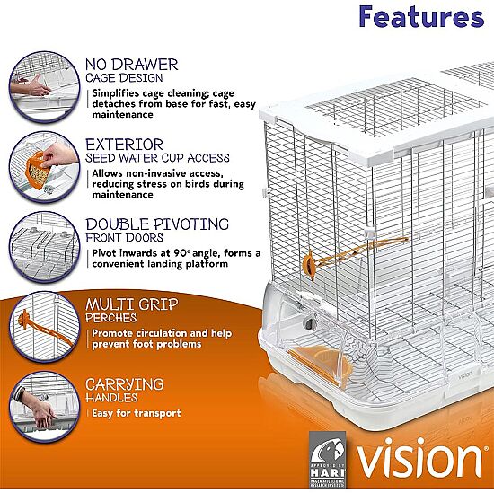 Hagen Vision L01 Modern Geniş Kuş Kafesi - 8