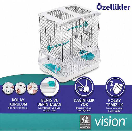 Hagen Vision S01 Küçük Boy Kuş Kafesi - 6