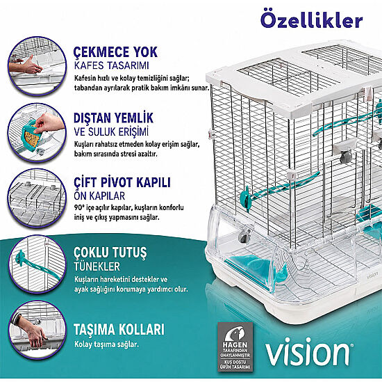 Hagen Vision S01 Küçük Boy Kuş Kafesi - 7