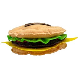 Diğer / Other - Hamburger Figürlü Keçe Catnip (Kedi Otlu) Kedi Oyuncağı 11 x 11 Cm