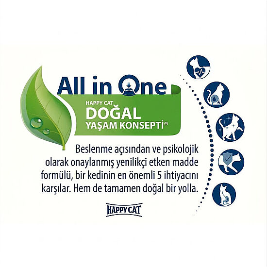 Happy Cat Atlantic Lachs Somonlu Kedi Maması 10 Kg - 6