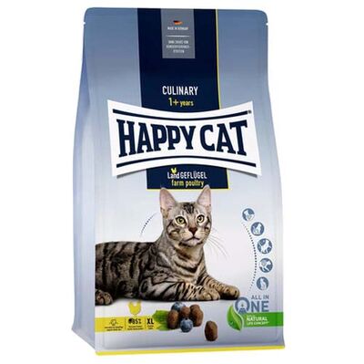 Happy Cat Culinary Land-Geflügel Kümes Hayvanlı Kedi Maması 10 Kg + 5 Adet Happy Cat 100 Gr