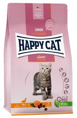 Happy Cat Junior Ente Ördekli Tahılsız Yavru Kedi Maması 4 Kg + 2 Adet Temizlik Mendili