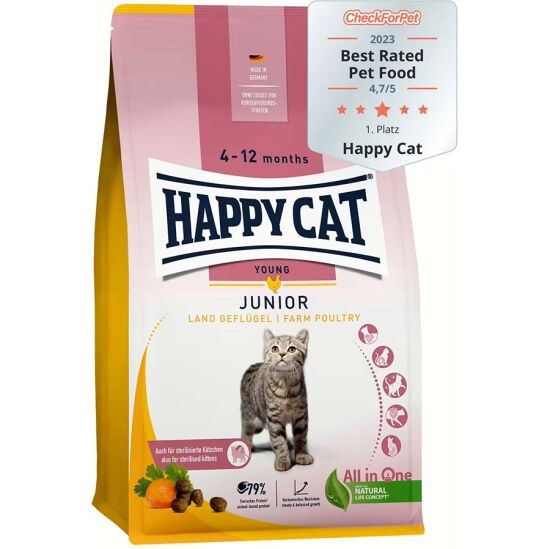 Happy Cat Junior Kümes Hayvanlı Yavru Kedi Maması 4 Kg - 1