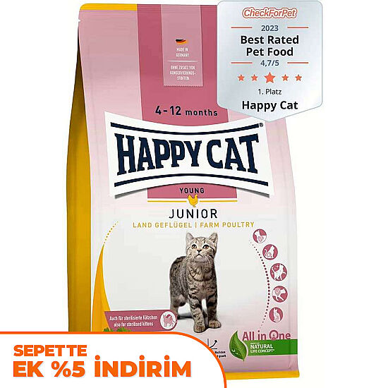 Happy Cat Junior Kümes Hayvanlı Yavru Kedi Maması 4 Kg - 1