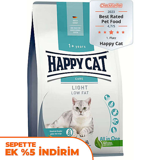 Happy Cat Sensitive Light Düşük Kalori Diyet Kedi Maması 4 Kg - 1