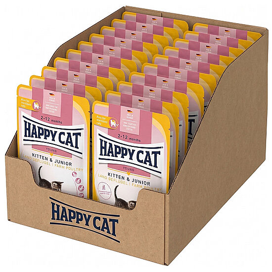 Happy Cat Meat in Sauce Kitten Junior Kümes Hayvanlı Kedi Yaş Maması 85 Gr x 20 Adet - 2