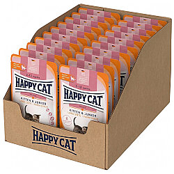 Happy Cat Meat in Sauce Kitten Junior Ördekli Kedi Yaş Maması 85 Gr x 20 Adet - 2