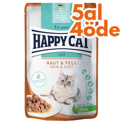 Happy Cat Meat in Sauce Skin Coat Deri ve Tüy Sağlığı Kedi Yaş Maması 85 Gr - 5 Al 4 Öde - Happy Cat