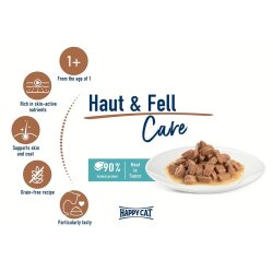 Happy Cat Meat in Sauce Skin Coat Deri ve Tüy Sağlığı Kedi Yaş Maması 85 Gr x 20 Adet - 8
