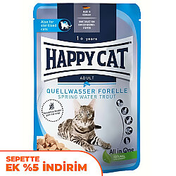 Happy Cat Meat in Sauce Sterilised Alabalıklı Kısırlaştırılmış Kedi Yaş Maması 85 Gr - Happy Cat