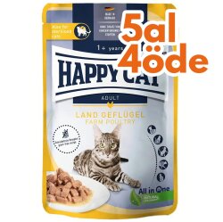 Happy Cat Meat in Sauce Sterilised Kümes Hayvanlı Kısırlaştırılmış Kedi Yaş Maması 85 Gr - 5 Al 4 Öde - Happy Cat