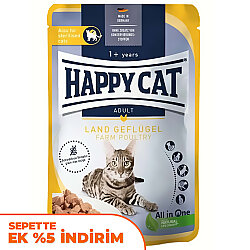 Happy Cat Meat in Sauce Sterilised Kümes Hayvanlı Kısırlaştırılmış Kedi Yaş Maması 85 Gr - Happy Cat