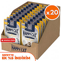 Happy Cat Meat in Sauce Sterilised Kümes Hayvanlı Kısırlaştırılmış Kedi Yaş Maması 85 Gr x 20 Adet - Happy Cat