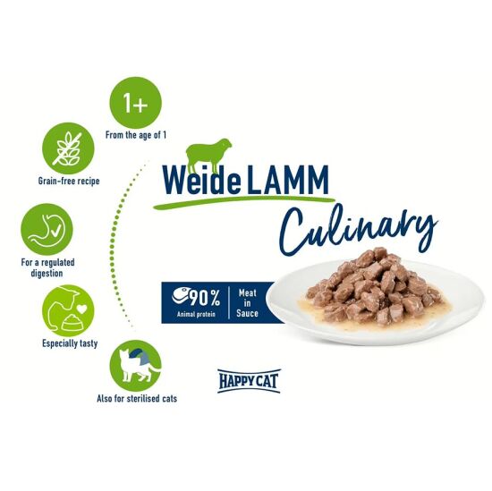 Happy Cat Meat in Sauce Sterilised Kuzu Etli Kısırlaştırılmış Kedi Yaş Maması 85 Gr x 20 Adet - 8