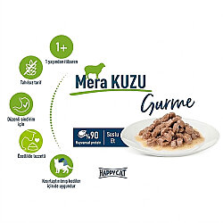 Happy Cat Meat in Sauce Sterilised Kuzu Etli Kısırlaştırılmış Kedi Yaş Maması 85 Gr x 5 Adet - 5