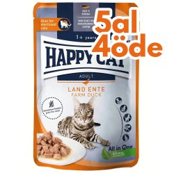 Happy Cat Meat in Sauce Sterilised Ördekli Kısırlaştırılmış Kedi Yaş Maması 85 Gr - 5 Al 4 Öde - Happy Cat