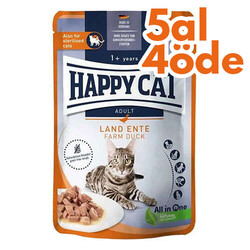 Happy Cat - Happy Cat Meat in Sauce Sterilised Ördekli Kısırlaştırılmış Kedi Yaş Maması 85 Gr - 5 Al 4 Öde