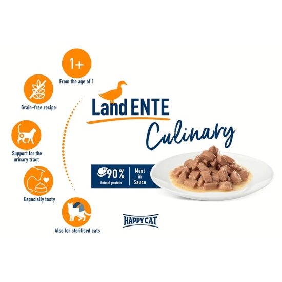 Happy Cat Meat in Sauce Sterilised Ördekli Kısırlaştırılmış Kedi Yaş Maması 85 Gr x 20 Adet - 7